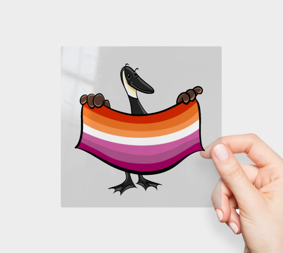Lesbian Pride Canada Goose Permanent Sticker