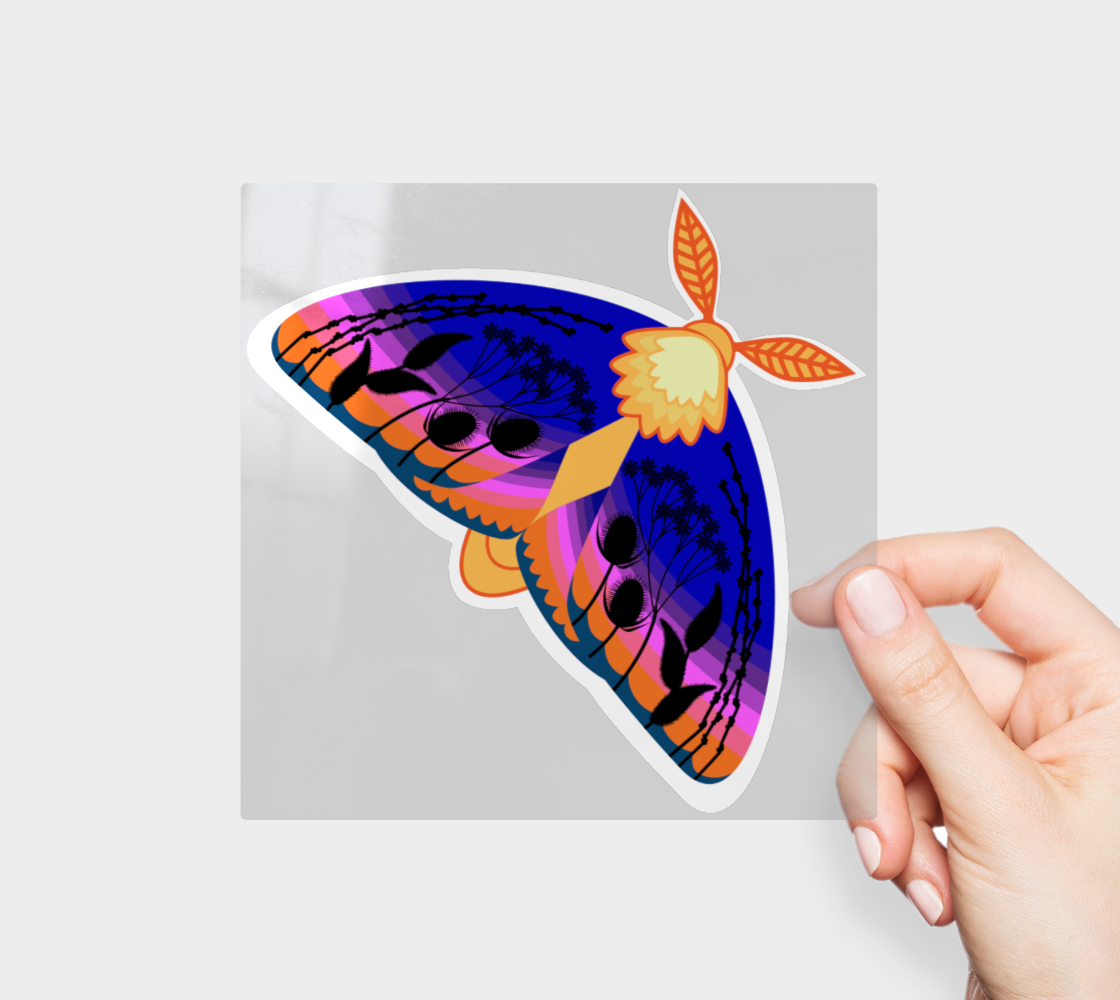 November Nights Moth Permanent Sticker