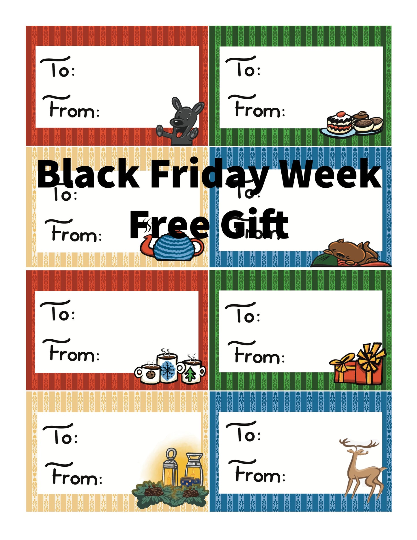 Midwinter Windows Beavers Holiday Organization Bundle Greeting Cards Notebook Vinyl Sticker Christmas