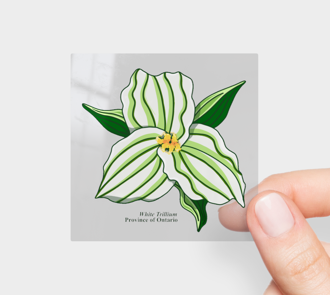 Trillium of Ontario Vinyl Sticker Permanent