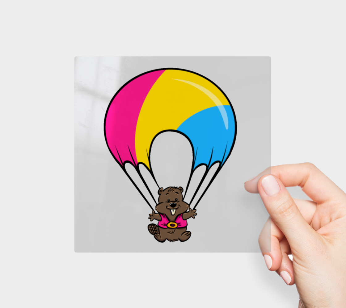 Pansexual Pride Beaver Permanent Sticker