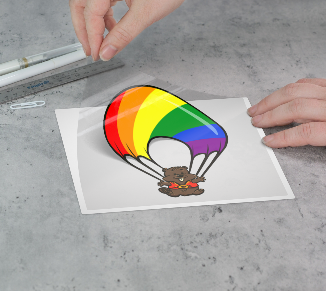 Classic Pride Beaver Permanent Sticker