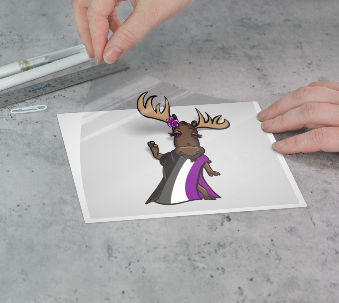 Asexual Pride Moose Vinyl Sticker Permanent