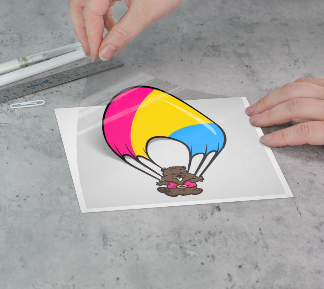 Pansexual Pride Beaver Permanent Sticker