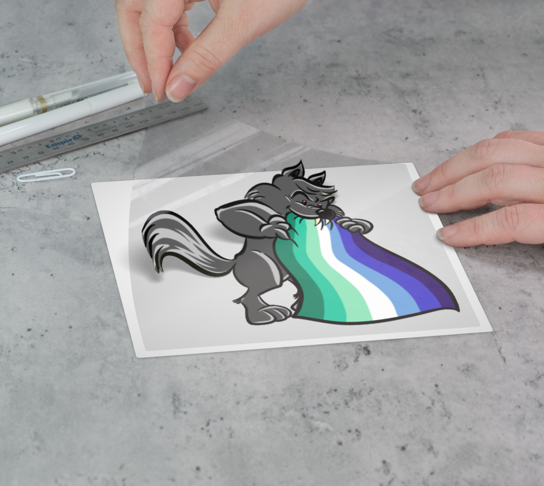 Gay Men’s Pride Wolf Permanent Sticker