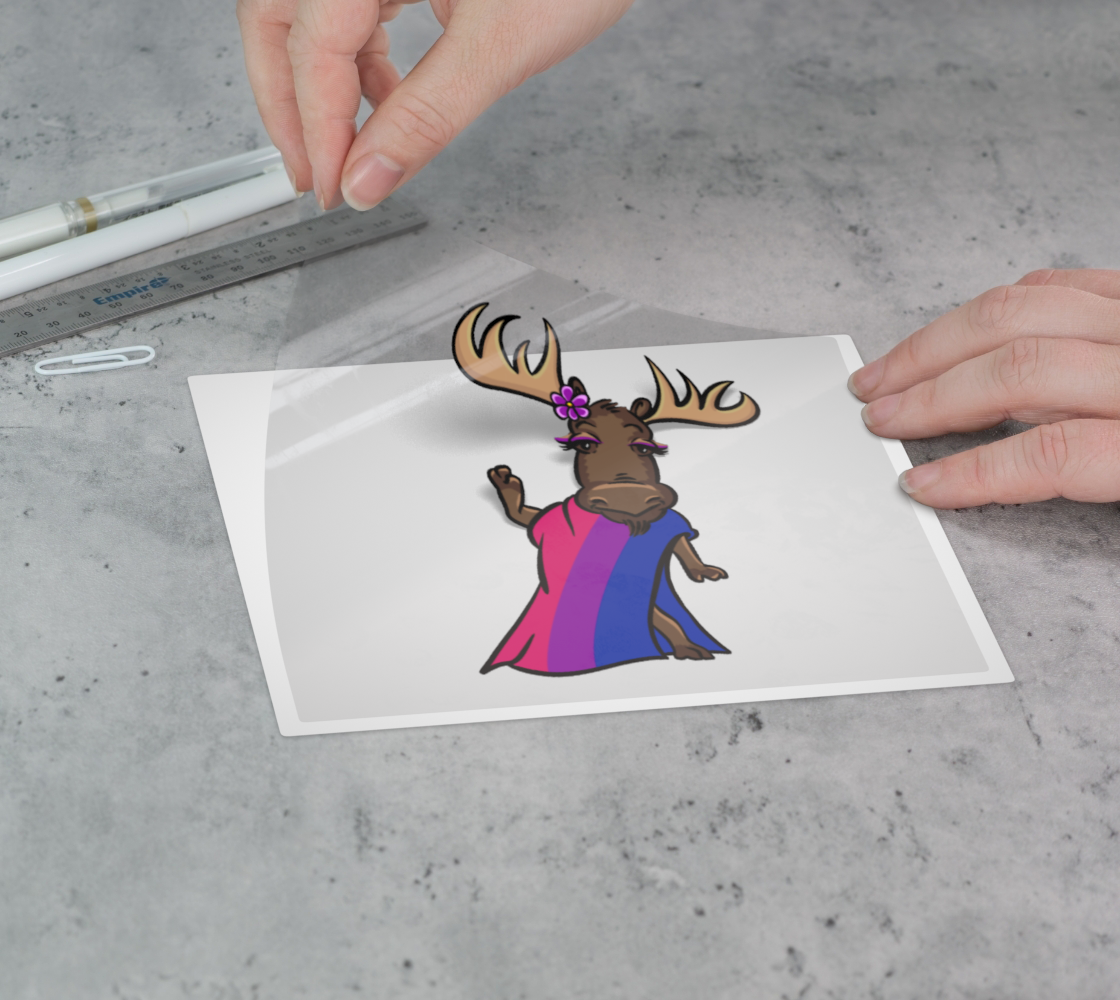 Bisexual Pride Moose Vinyl Sticker Permanent