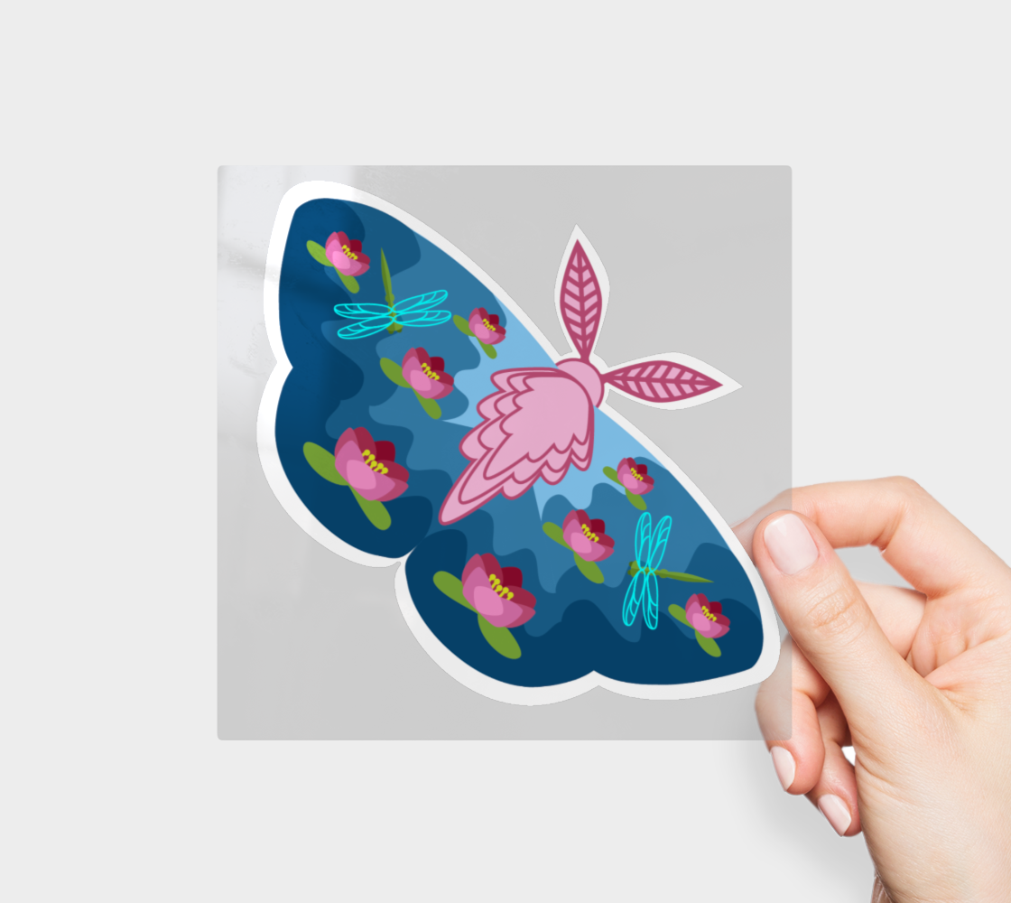June Journeys Moth Permanent Sticker