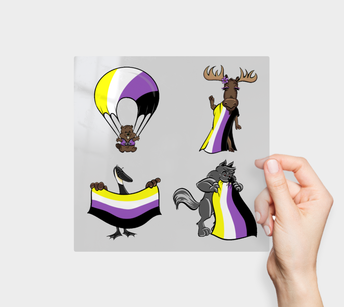 Non-Binary Pride Permanent Sticker Sheet