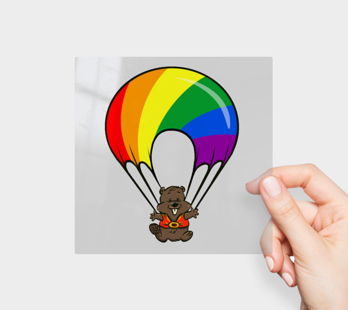 Classic Pride Beaver Permanent Sticker