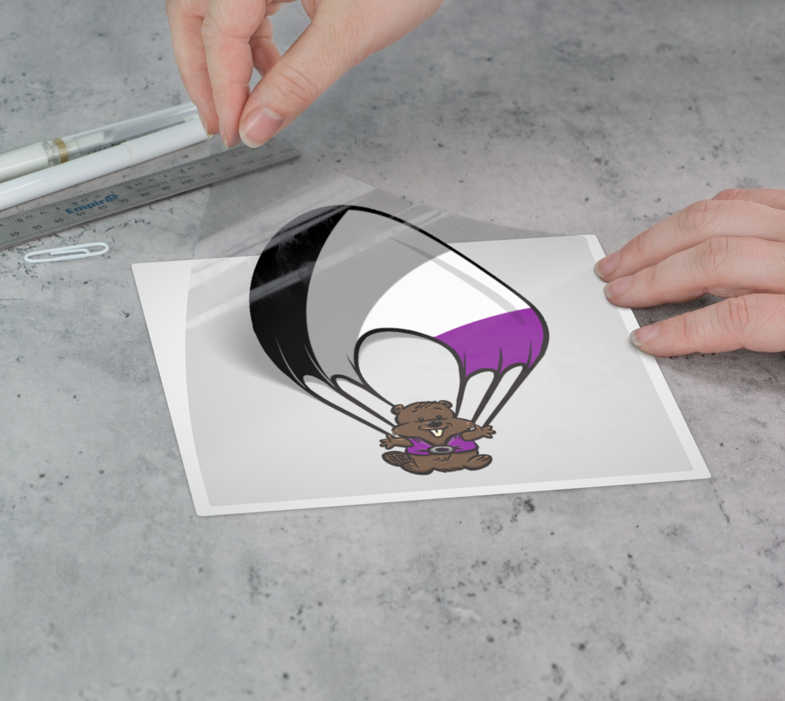 Asexual Pride Beaver Vinyl Sticker Permanent