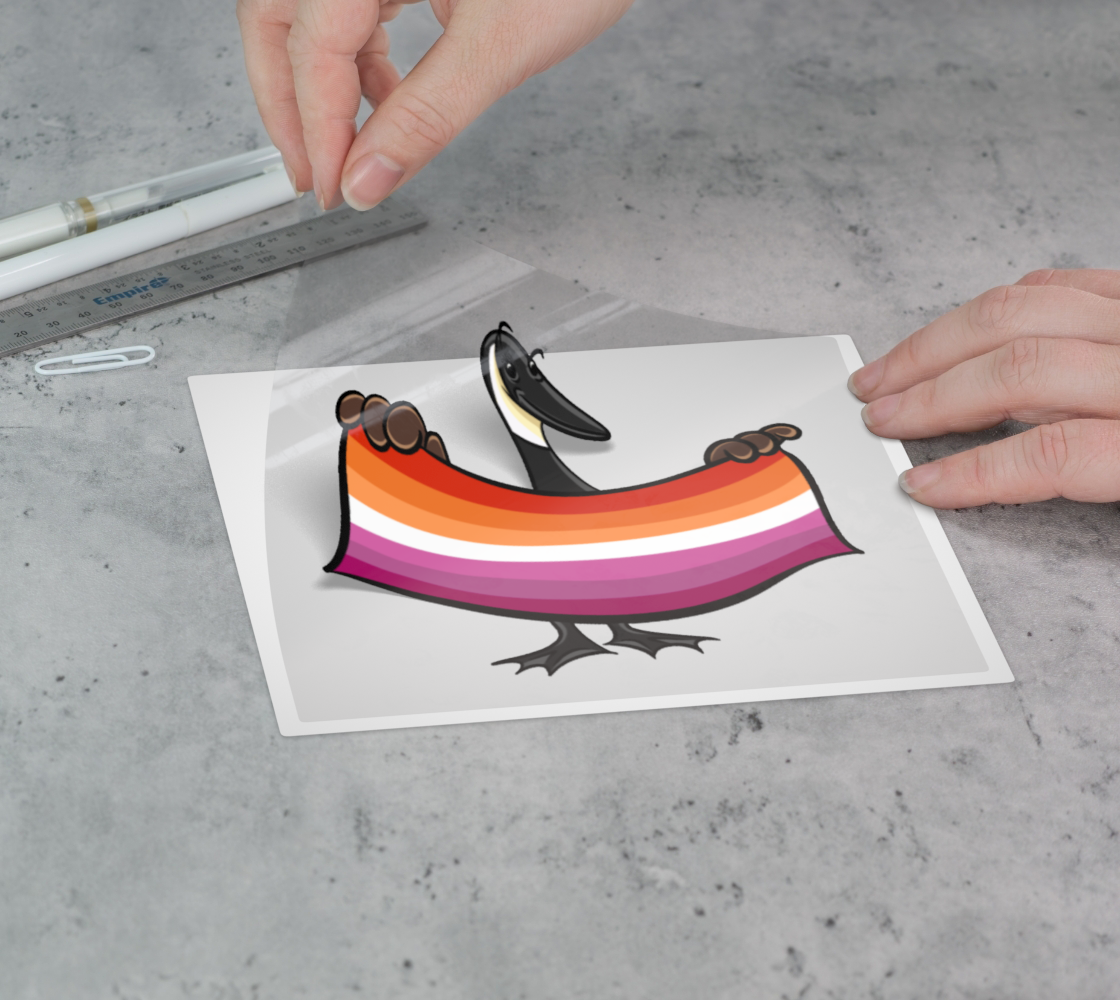 Lesbian Pride Canada Goose Permanent Sticker