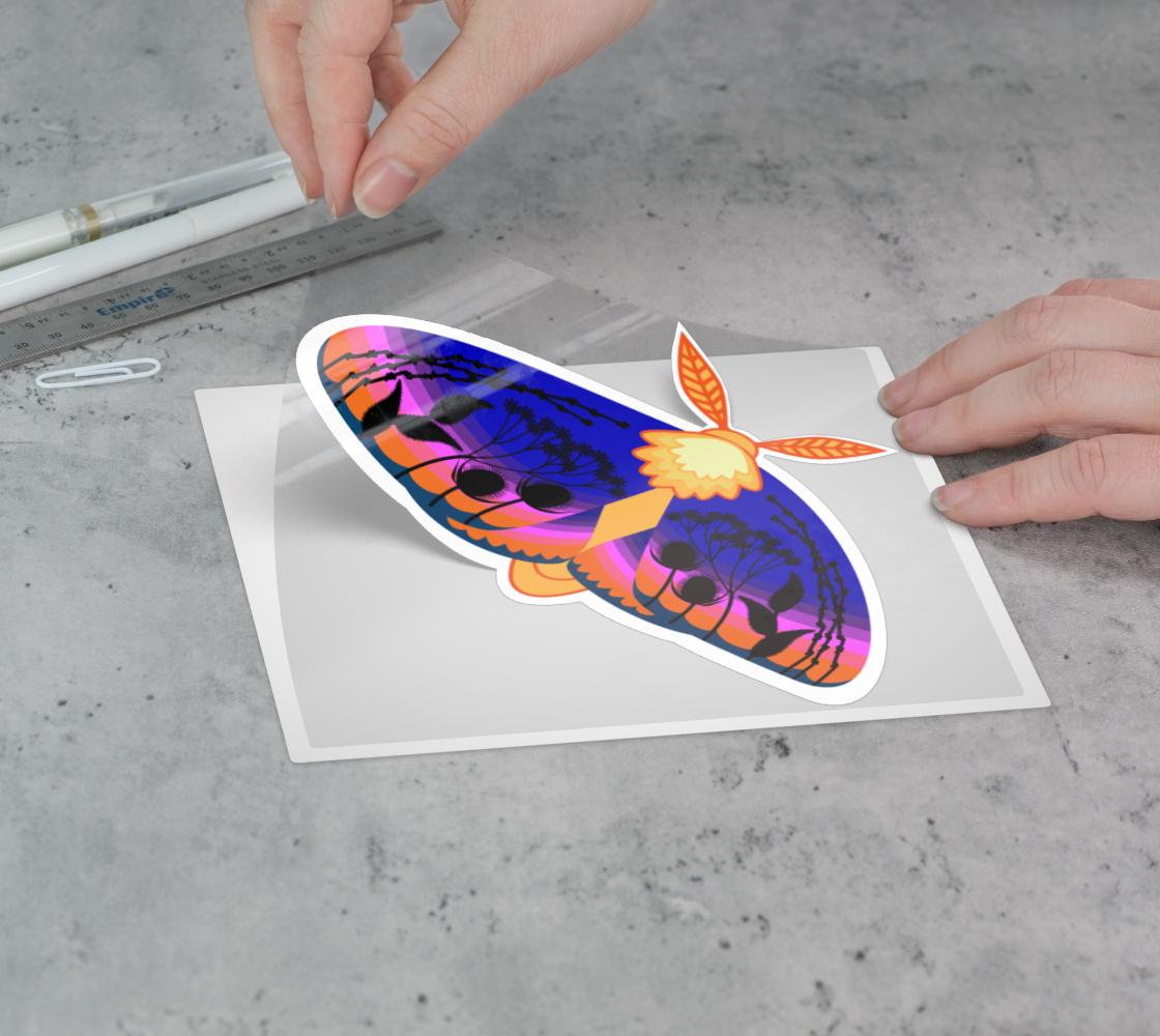 November Nights Moth Permanent Sticker