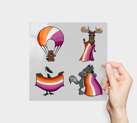 Lesbian Pride Permanent Sticker Sheet
