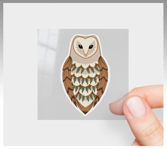 Barn Owl Western Red Cedar Vinyl Sticker 3” 5” Transfer Sheet Permanent