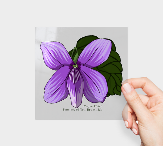Purple Violet of New Brunswick Permanent Sticker