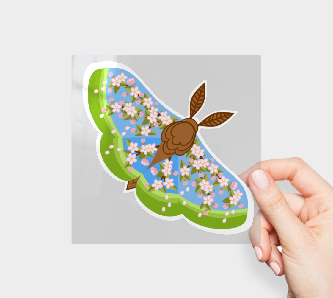 May Flowers Moth Permanent Sticker