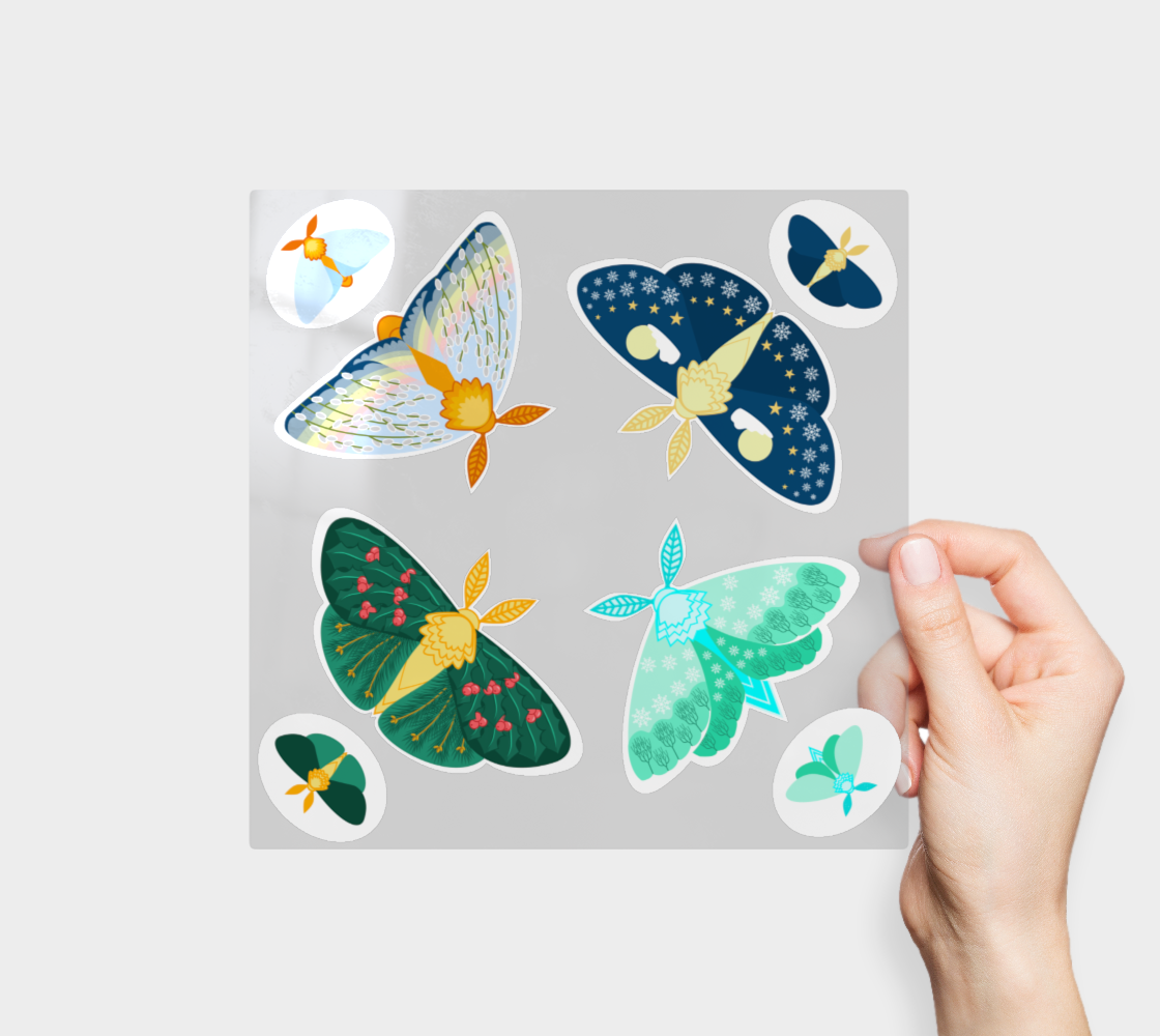 Winter Moths Permanent Sticker Sheet
