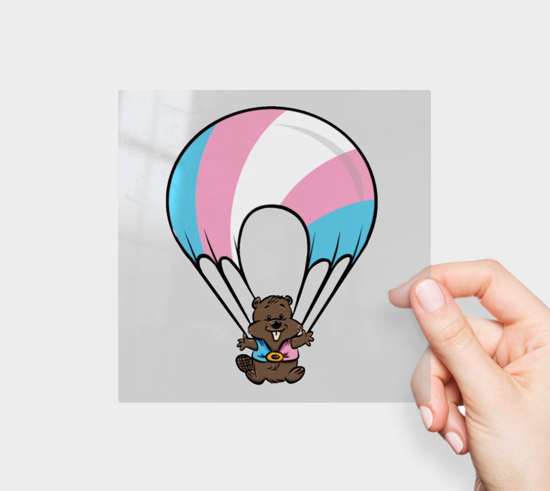 Trans Pride Beaver Permanent Sticker