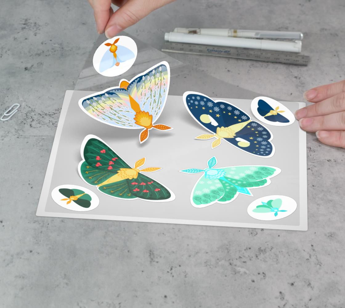 Winter Moths Permanent Sticker Sheet