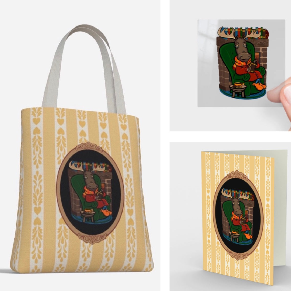 Fall Frolics Marsha Moose Bundle Book Tote Hostess Gift