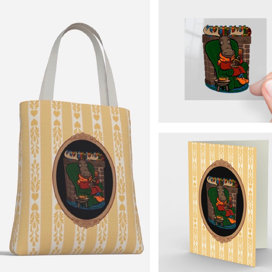 Fall Frolics Marsha Moose Bundle Book Tote Hostess Gift