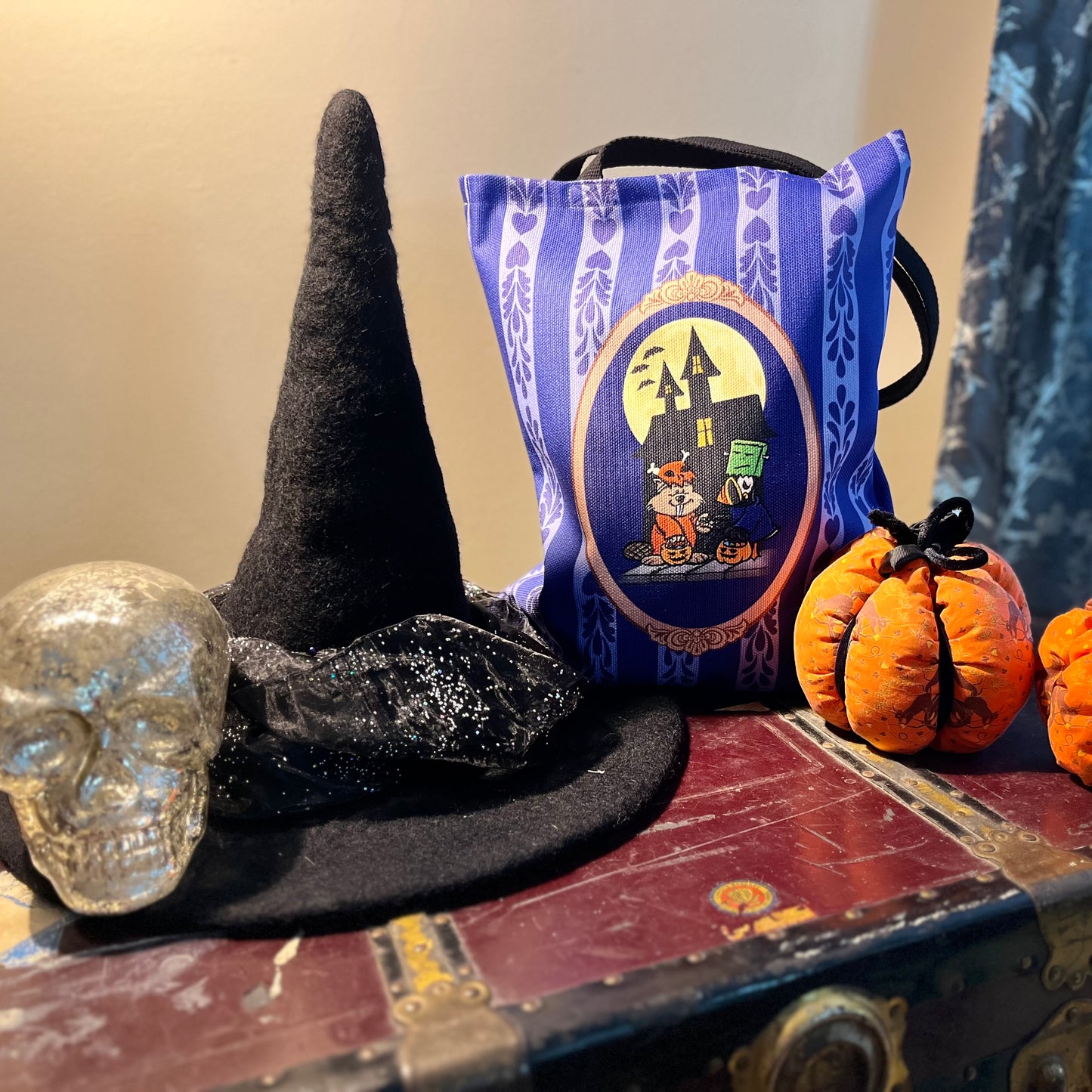 Fall Frolics Trick or Treat Tote Bag Halloween