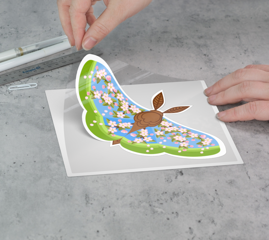 May Flowers Moth Permanent Sticker