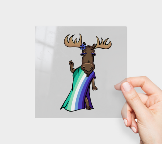 Gay Men’s Pride Moose Permanent Sticker