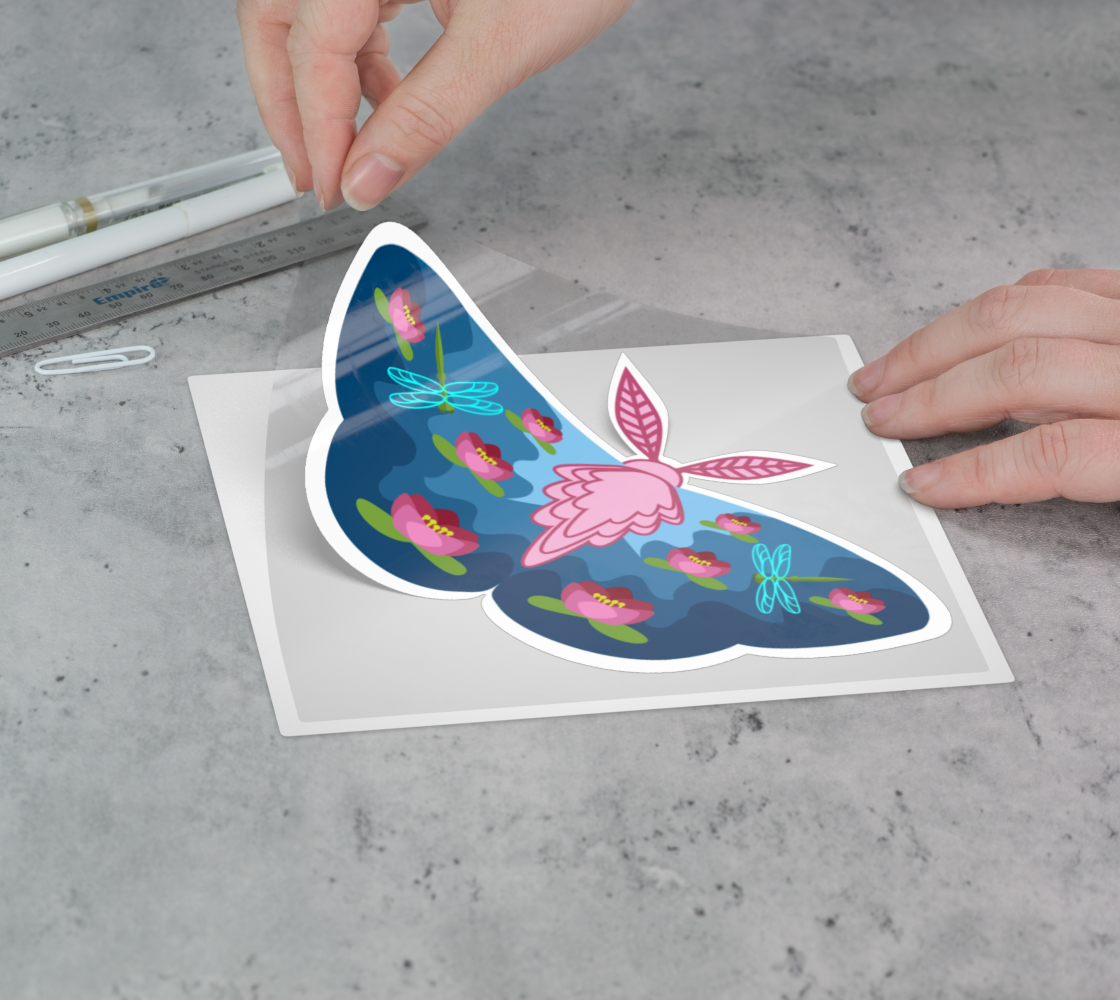June Journeys Moth Permanent Sticker