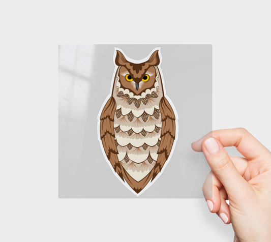Great Horned Owl Lodgepole Pine Vinyl Sticker 3” 5” Transfer Sheet Permanent