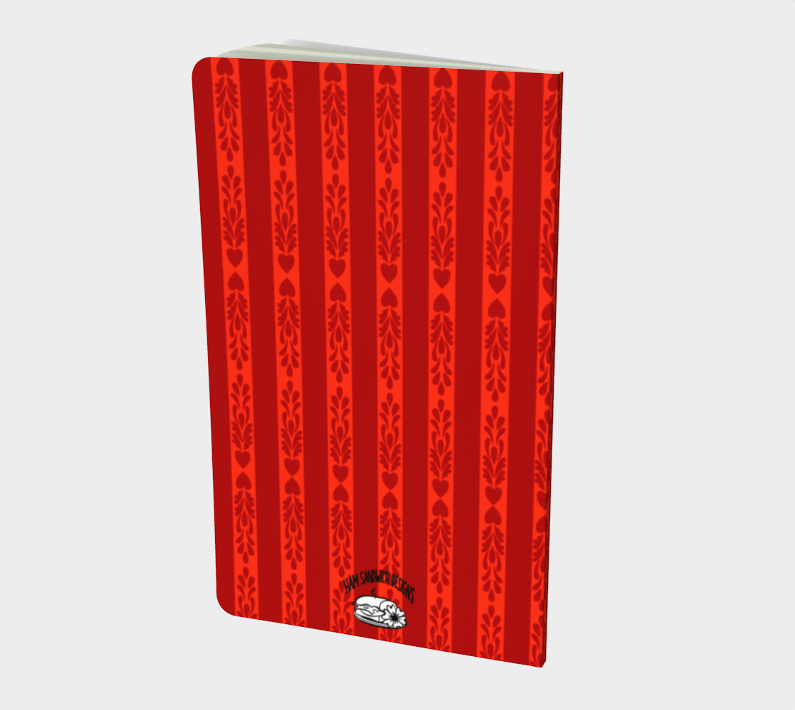 Midwinter Windows Beavers Notebook Small Christmas Red Ruled Plain Bullet