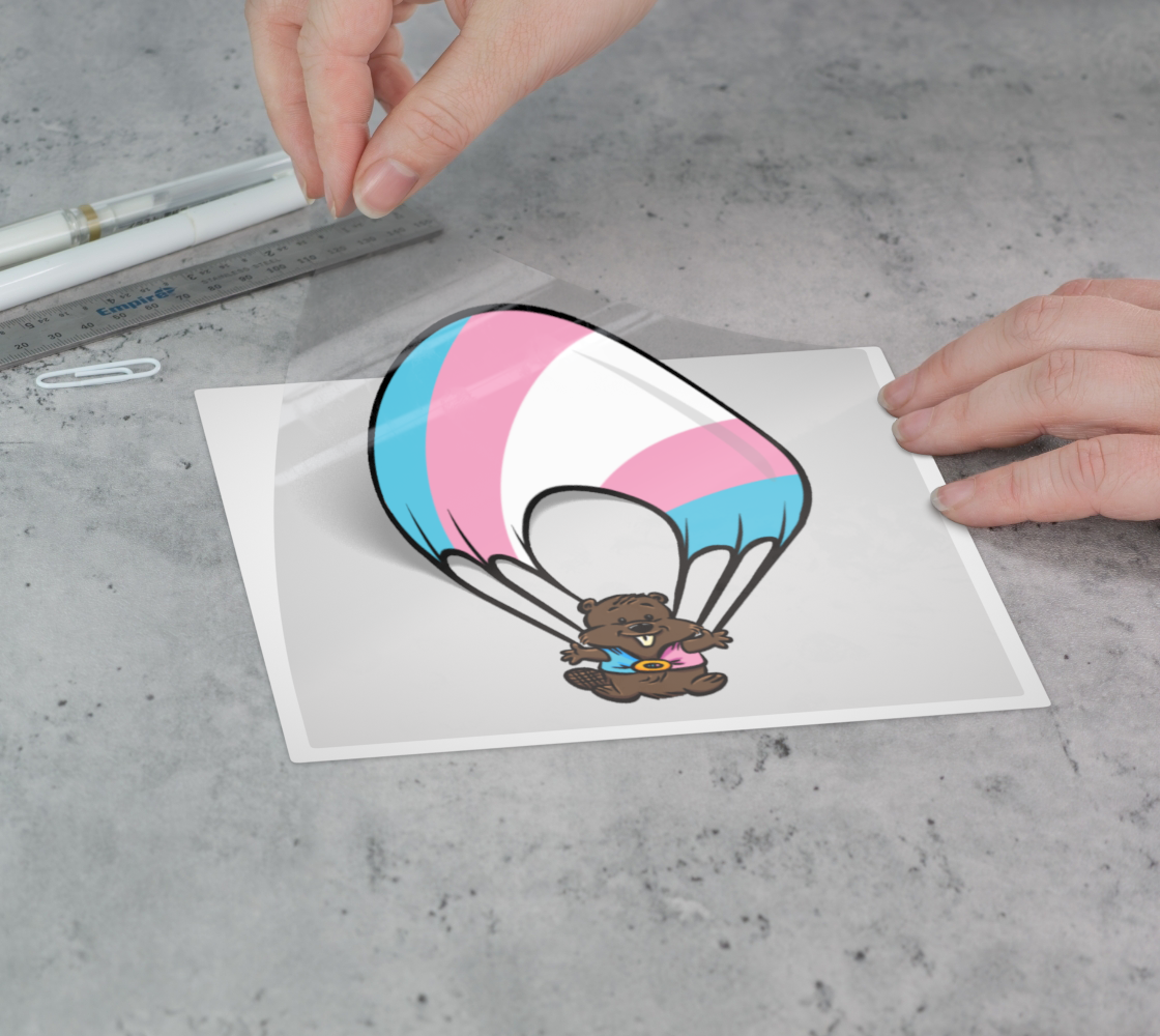 Trans Pride Beaver Permanent Sticker
